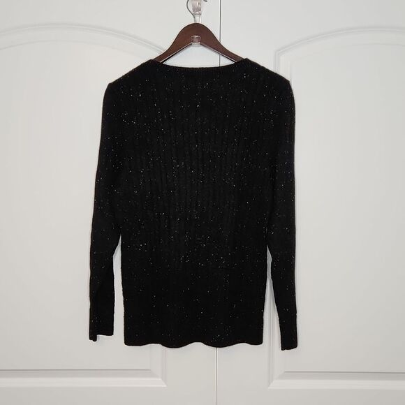 Talbots Preppy Speckled Cable Knit Sweater - Picture 6 of 7